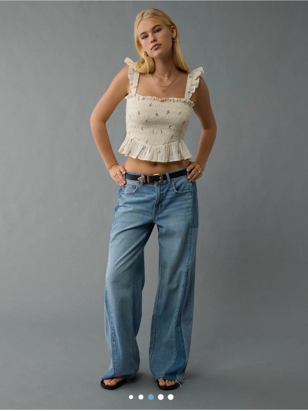 AE Bella Smocked Crop Top